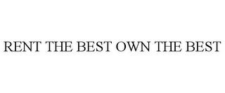 RENT THE BEST OWN THE BEST trademark