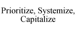 PRIORITIZE, SYSTEMIZE, CAPITALIZE trademark