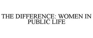 THE DIFFERENCE: WOMEN IN PUBLIC LIFE trademark