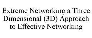 EXTREME NETWORKING A THREE DIMENSIONAL (3D) APPROACH TO EFFECTIVE NETWORKING trademark