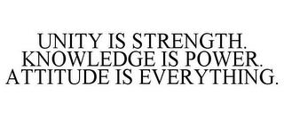 UNITY IS STRENGTH. KNOWLEDGE IS POWER. ATTITUDE IS EVERYTHING. trademark