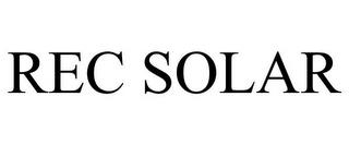 REC SOLAR trademark