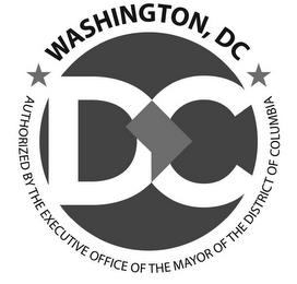 WASHINGTON, DC AUTHORIZED BY THE EXECUTIVE OFFICE OF THE MAYOR OF THE DISTRICT OF COLUMBIA DC trademark