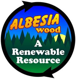 ALBESIA WOOD A RENEWABLE RESOURCE trademark