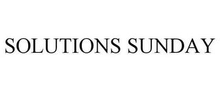 SOLUTIONS SUNDAY trademark