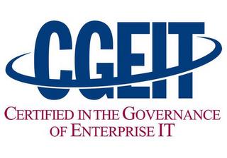 CGEIT CERTIFIED IN THE GOVERNANCE OF ENTERPRISE IT trademark