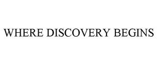 WHERE DISCOVERY BEGINS trademark