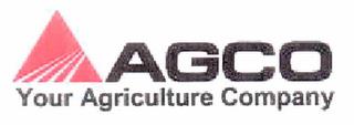 AGCO YOUR AGRICULTURE COMPANY trademark