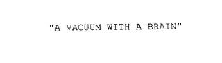 "A VACUUM WITH A BRAIN" trademark