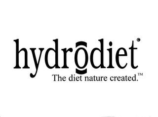 HYDRODIET THE DIET NATURE CREATED. trademark