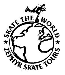 ZEPHYR SKATE TOURS. SKATE THE WORLD trademark