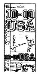 $10 PREPAID PHONE CARD 10-10 USA trademark