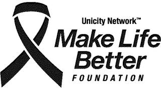 UNICITY NETWORK MAKE LIFE BETTER FOUNDATION trademark