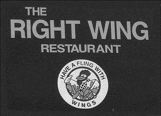 THE RIGHT WING RESTAURANT HAVE A FLING WITH WINGS trademark