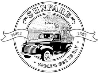 SUNFARE TODAY'S WAY TO EAT SINCE 1997 trademark