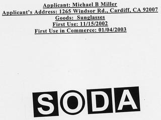 SODA trademark