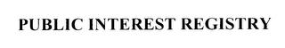 PUBLIC INTEREST REGISTRY trademark