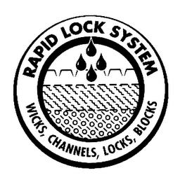 RAPID LOCK SYSTEM WICKS, CHANNELS, LOCKS, BLOCKS trademark