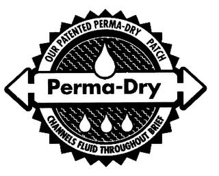 PERMA-DRY OUR PATENTED PERMA-DRY PATCH CHANNELS FLUID THROUGHOUT BRIEF trademark