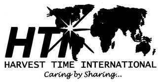 HTI HARVEST TIME INTERNATIONAL CARING BY SHARING... trademark