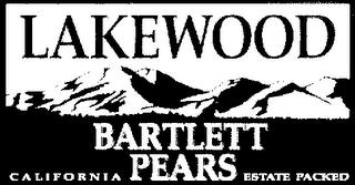 LAKEWOOD CALIFORNIA BARTLETT PEARS ESTATE PACKED trademark