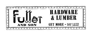 FULLER AND SON HARDWARE & LUMBER GET MORE - PAY LESS! trademark