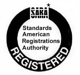 SARA STANDARDS AMERICAN REGISTRATIONS AUTHORITY REGISTERED trademark