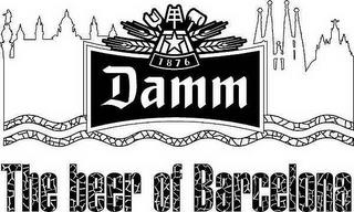 1876 DAMM THE BEER OF BARCELONA trademark