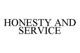 HONESTY AND SERVICE trademark