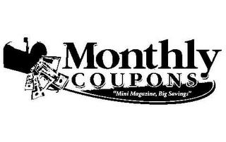 MONTHLY COUPONS "MINI MAGAZINE, BIG SAVINGS" trademark