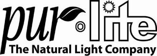 PUR-LITE THE NATURAL LIGHT COMPANY trademark