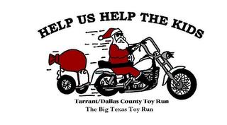 HELP US HELP THE KIDS TARRANT/DALLAS COUNTY TOY RUN THE BIG TEXAS TOY RUN trademark