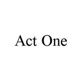 ACT ONE trademark