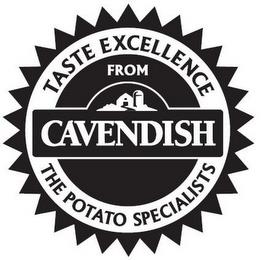 TASTE EXCELLENCE FROM CAVENDISH THE POTATO SPECIALISTS trademark