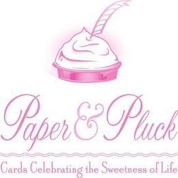 PAPER & PLUCK CARDS CELEBRATING THE SWEETNESS OF LIFE trademark