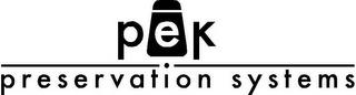 PEK PRESERVATION SYSTEMS trademark