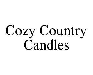 COZY COUNTRY CANDLES trademark