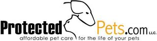 PROTECTED PETS.COM LLC.  AFFORDABLE PET CARE FOR THE LIFE OF YOUR PETS trademark