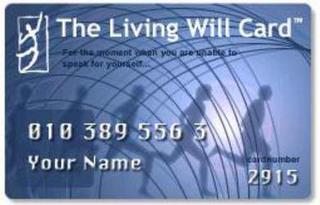 THE LIVING WILL CARD trademark