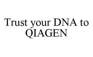 TRUST YOUR DNA TO QIAGEN trademark