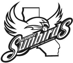 SACRAMENTO SUNBIRDS NATIONAL PRO FASTPITCH trademark