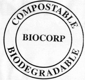 BIOCORP COMPOSTABLE BIODEGRADABLE trademark