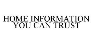 HOME INFORMATION YOU CAN TRUST trademark