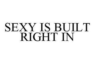 SEXY IS BUILT RIGHT IN trademark