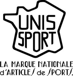 UNIS SPORT LA MARQUE NATIONALE D' ARTICLES DE SPORTS trademark