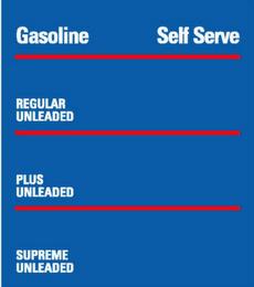 GASOLINE SELF SERVE REGULAR UNLEADED PLUS UNLEADED SUPREME UNLEADED trademark