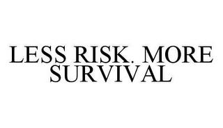 LESS RISK. MORE SURVIVAL trademark