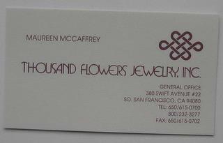 MAUREEN MCCAFFREY THOUSAND FLOWERS JEWELRY trademark