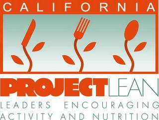 CALIFORNIA PROJECT LEAN LEADERS ENCOURAGING ACTIVITY AND NUTRITION trademark