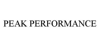 PEAK PERFORMANCE trademark